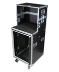 ProX XS-SLAM16UCINEWORK 16U Shockmount Rack Flight Case with Integrated Console Compartment