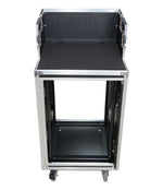 ProX XS-SLAM16UCINEWORK 16U Shockmount Rack Flight Case with Integrated Console Compartment