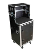 ProX XS-SLAM16UCINEWORK 16U Shockmount Rack Flight Case with Integrated Console Compartment