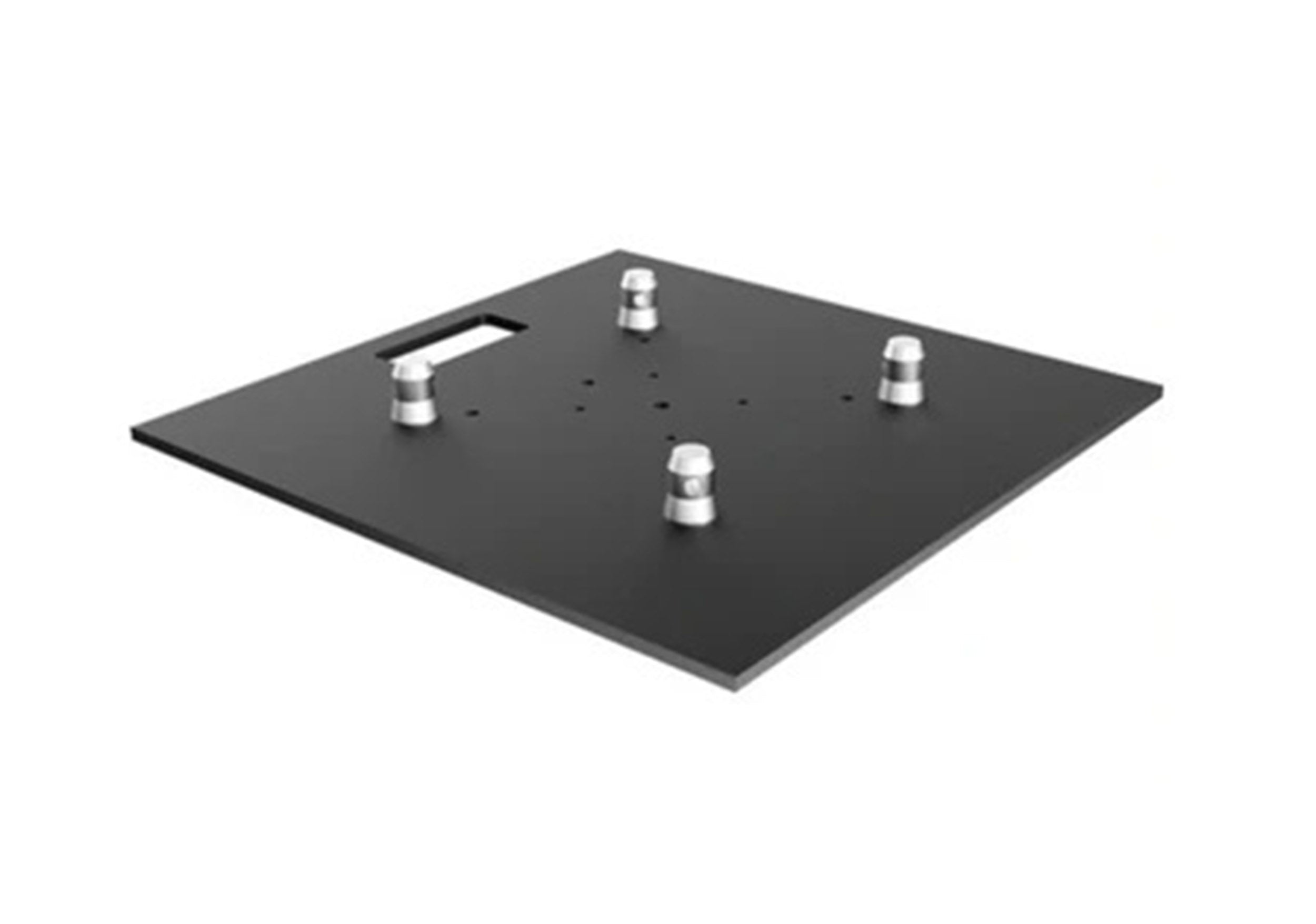Global Truss BP0079, 20" x 20" Black Aluminum Base Plate for F34 Truss