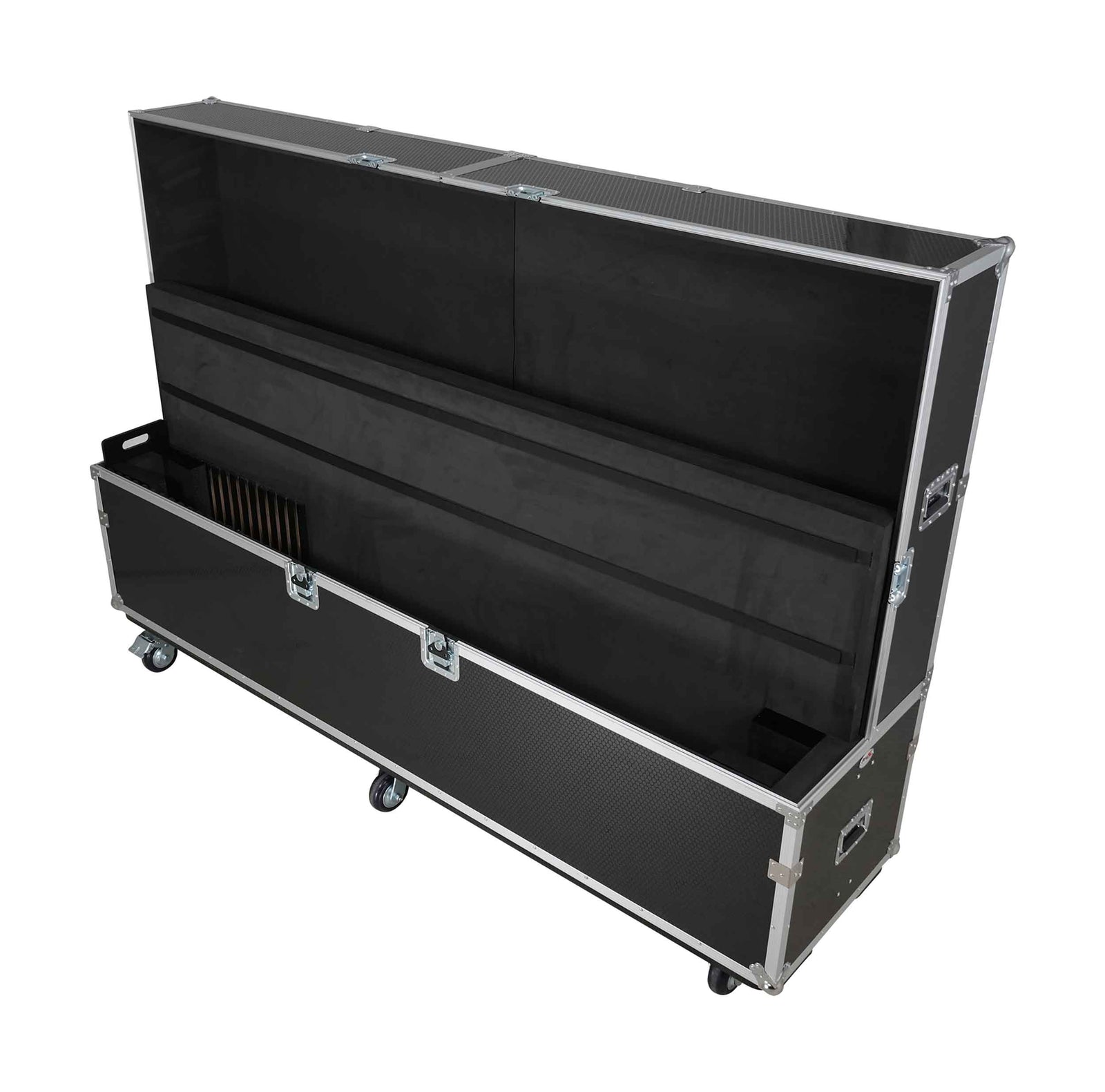 ProX XS-LCD80100WX2 Universal Dual Monitor and TV Flight Case Adjustable for 80"–100" Flat Panel LED and LCD Displays with 4 Casters