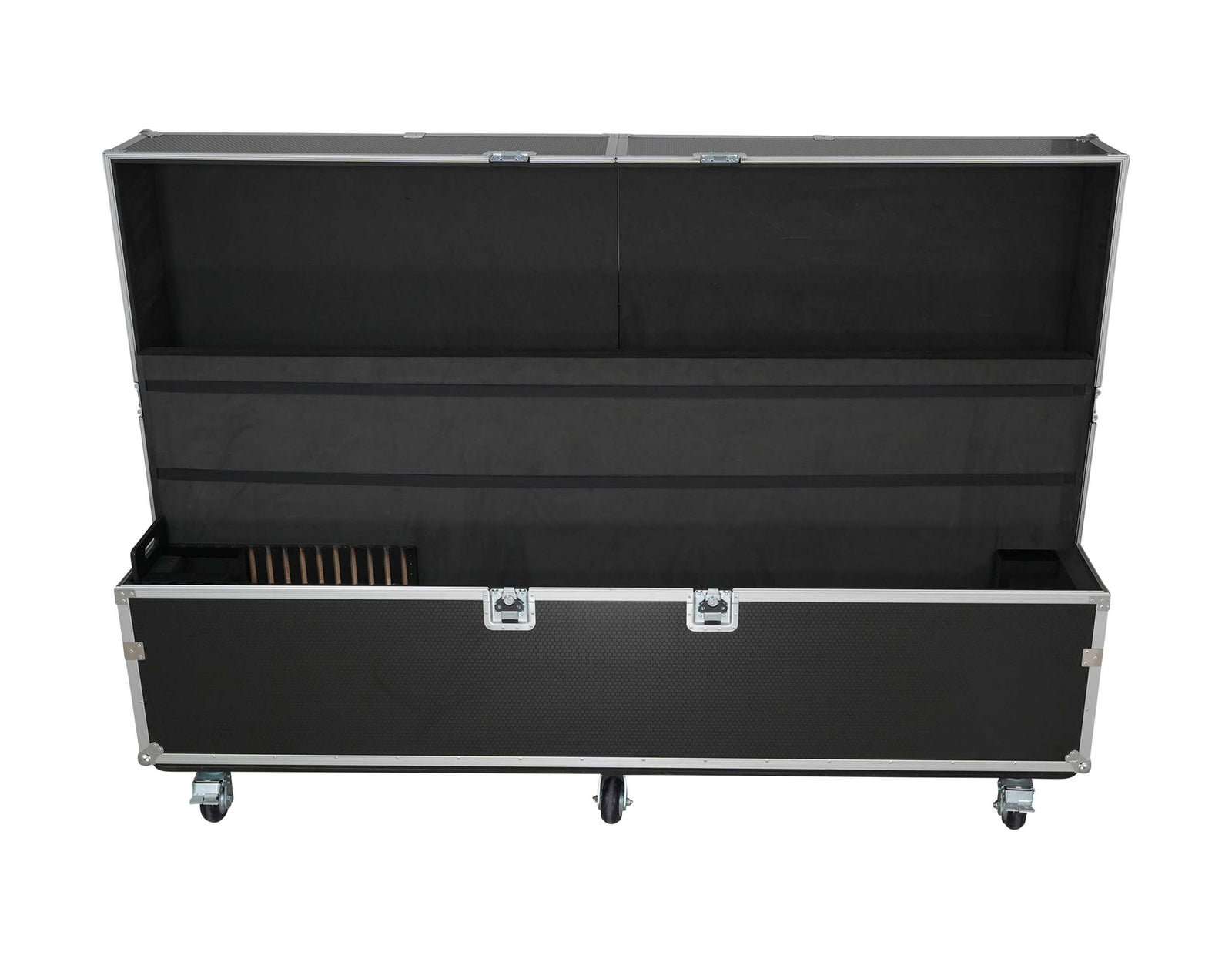 ProX XS-LCD80100WX2 Universal Dual Monitor and TV Flight Case Adjustable for 80"–100" Flat Panel LED and LCD Displays with 4 Casters