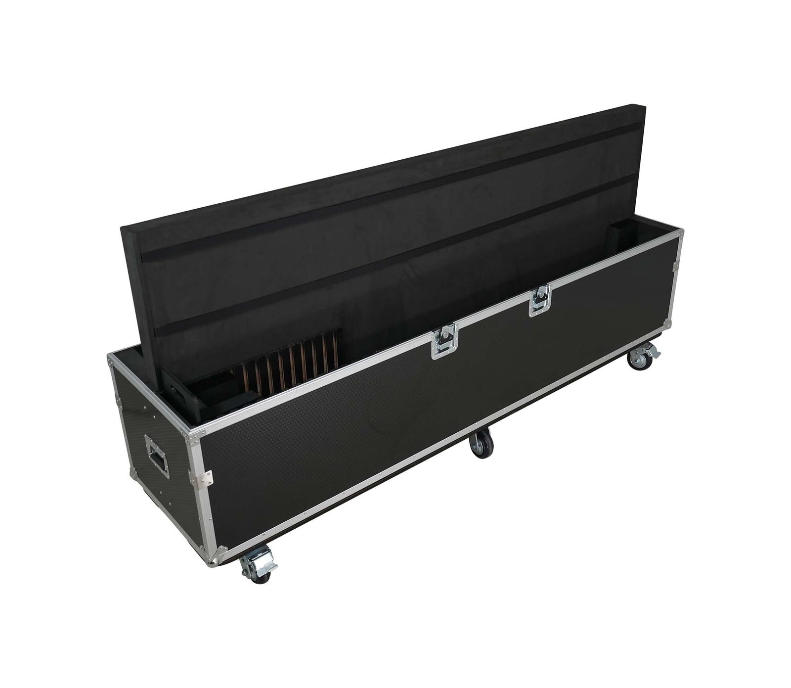 ProX XS-LCD80100WX2 Universal Dual Monitor and TV Flight Case Adjustable for 80"–100" Flat Panel LED and LCD Displays with 4 Casters