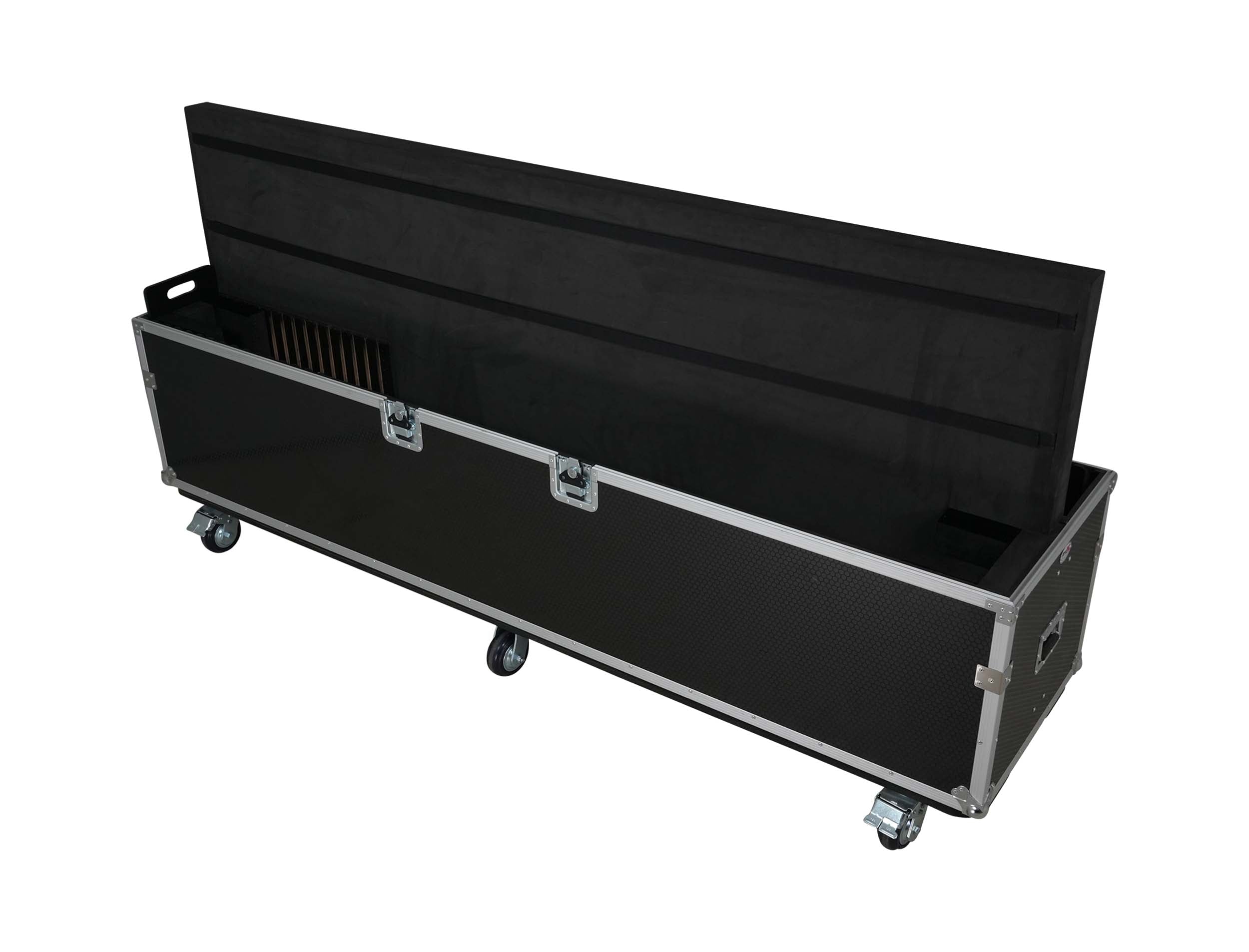 ProX XS-LCD80100WX2 Universal Dual Monitor and TV Flight Case Adjustable for 80"–100" Flat Panel LED and LCD Displays with 4 Casters