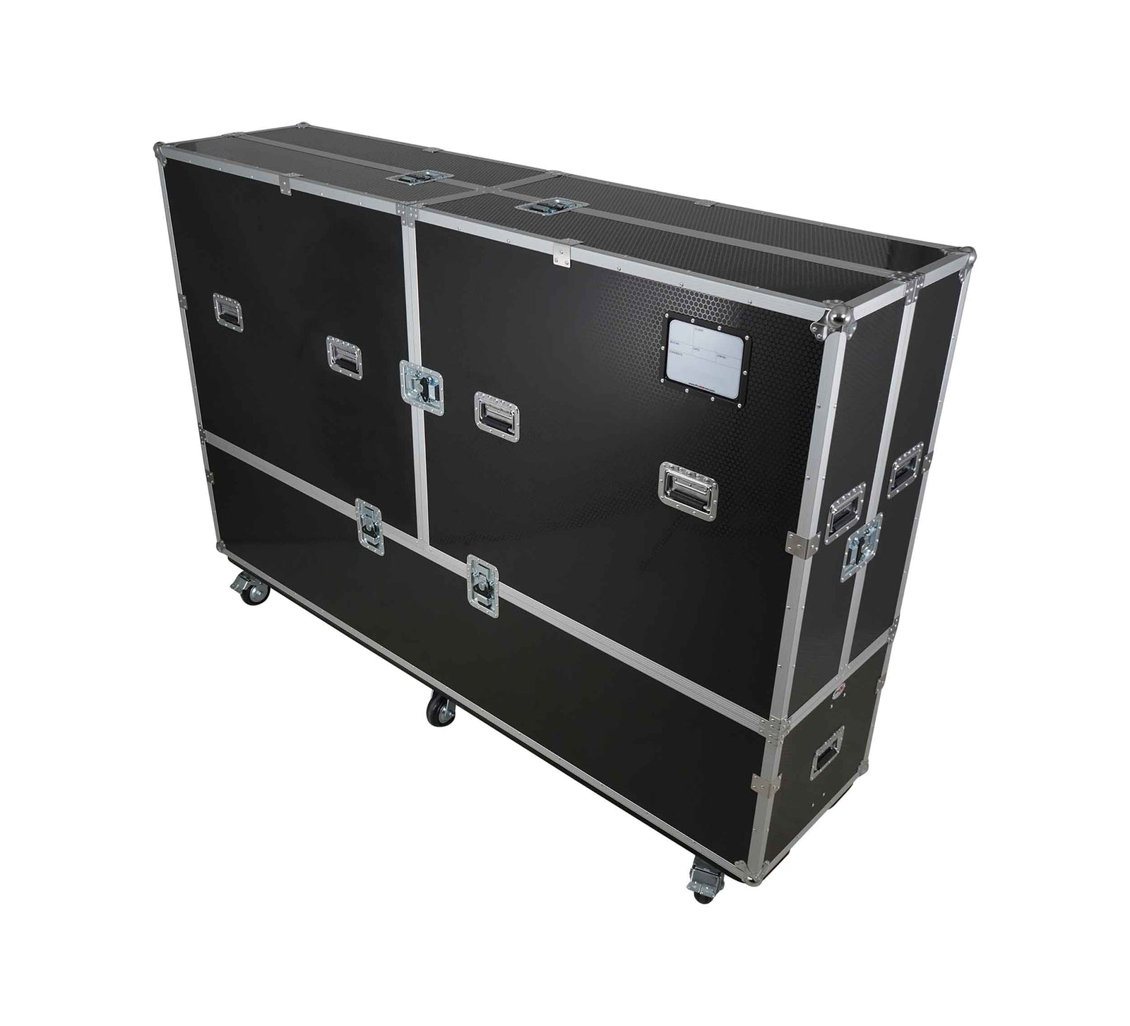 ProX XS-LCD80100WX2 Universal Dual Monitor and TV Flight Case Adjustable for 80"–100" Flat Panel LED and LCD Displays with 4 Casters