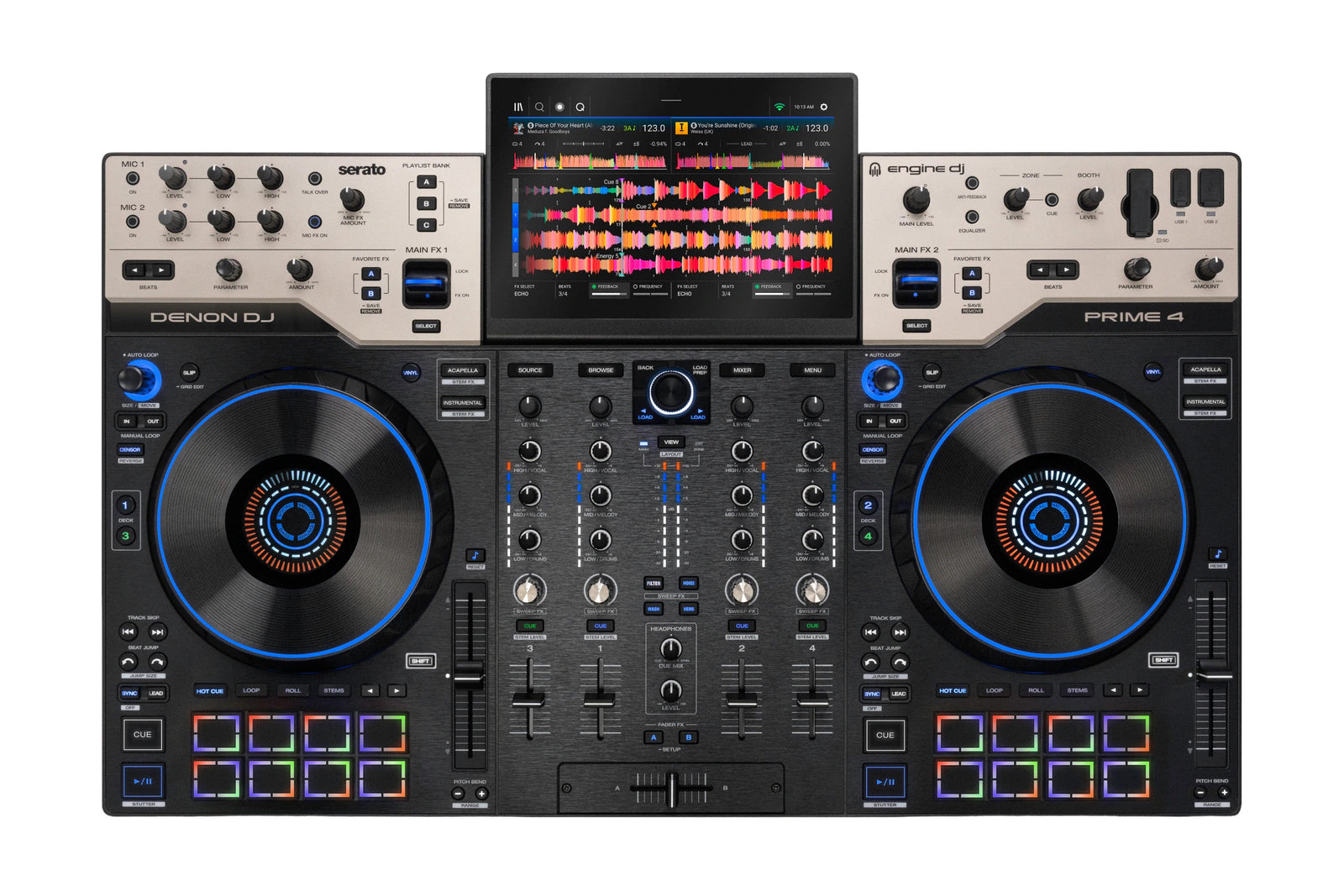 Denon DJ PRIME 4 G2 4-Channel Standalone DJ System with Stems, FX and Lighting