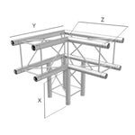 Global Truss SQ-F24-C30, 90-Degree F24 Corner - 3-Way