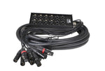 ProX XC-SB84XLR25 25 Ft XLR Stage Box Snake 8 XLR-F Inputs and 4 XLR-M Effects Returns