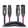 ProX XC-TR112-XLR02 2 ft Dual PowerCON to Dual XLR Audio Combo Link Jumper Cable
