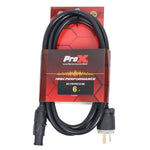ProX XC-TR1FE12-06 6 ft 12 AWG Power Cable, Edison Male to REAN powerCON TRUE1 Female, Locking, IP65 Rated