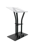 Global Truss DT-ERGO-LECTERN-BLK, Lectern with Foot Stand and Built-In Shelf - Black