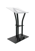 Global Truss DT-ERGO-LECTERN-BLK, Lectern with Foot Stand and Built-In Shelf - Black