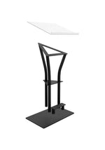 Global Truss DT-ERGO-LECTERN-BLK, Lectern with Foot Stand and Built-In Shelf - Black