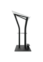Global Truss DT-ERGO-LECTERN-BLK, Lectern with Foot Stand and Built-In Shelf - Black