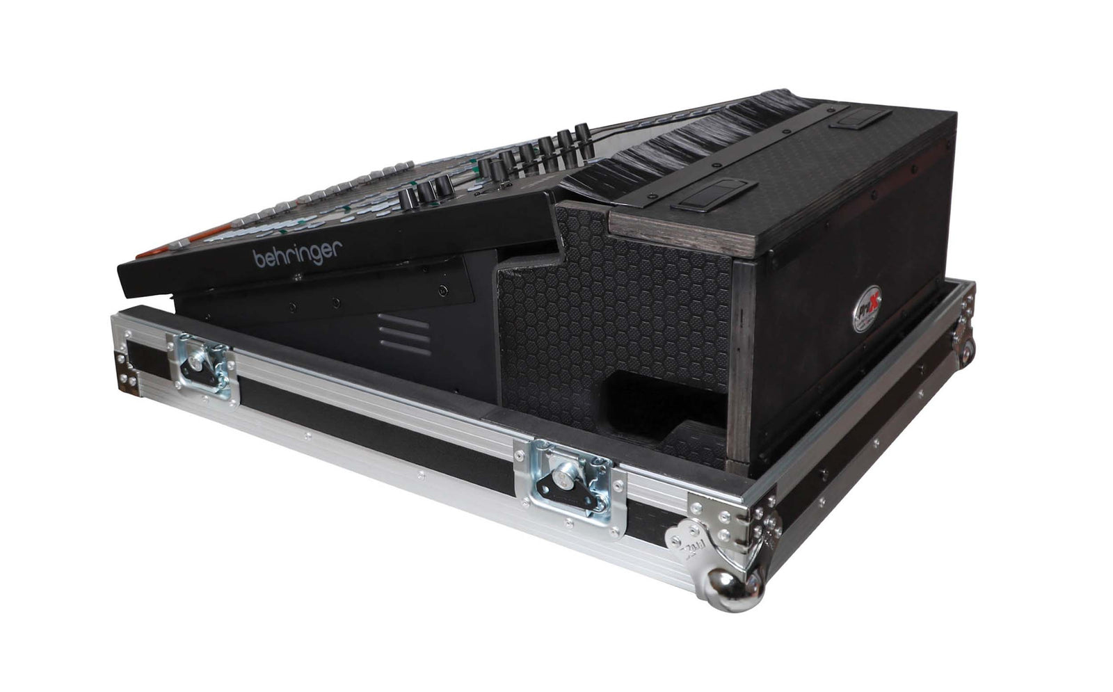 ProX XS-BWINGCOMPACTDHW ATA Flight Case for Behringer WING Compact Doghouse Compartment and Caster Wheels