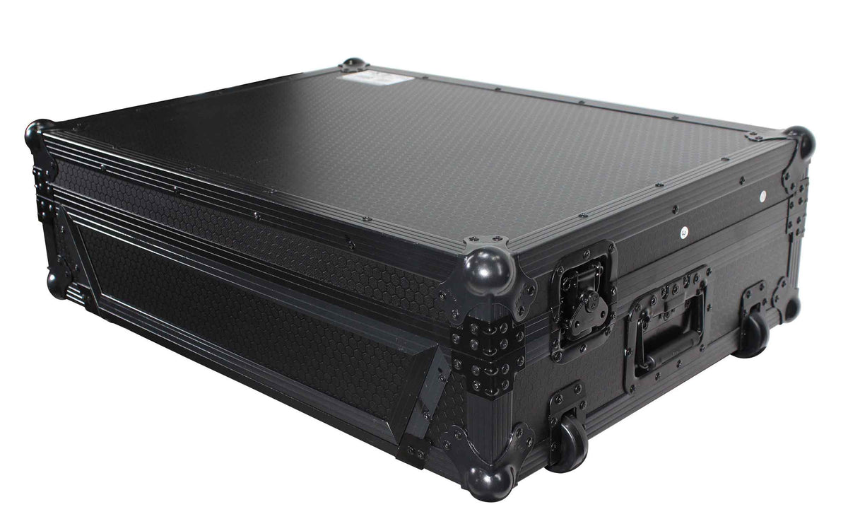 ProX XS-PRIME4MK2WBL ATA Flight Case with Wheels for Denon DJ PRIME 4 G2 PRIME 4 MK2 Controller 1U Rack Space, Black Finish