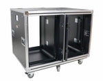 ProX 24" Deep Vertical Rack-to-Rack Shock Mount Case, 2 x 16U, with 2 Sliding Slam Doors and 6" x 4" Caster Wheels