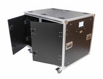 ProX 24" Deep Vertical Rack-to-Rack Shock Mount Case, 2 x 16U, with 2 Sliding Slam Doors and 6" x 4" Caster Wheels