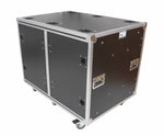 ProX 24" Deep Vertical Rack-to-Rack Shock Mount Case, 2 x 16U, with 2 Sliding Slam Doors and 6" x 4" Caster Wheels