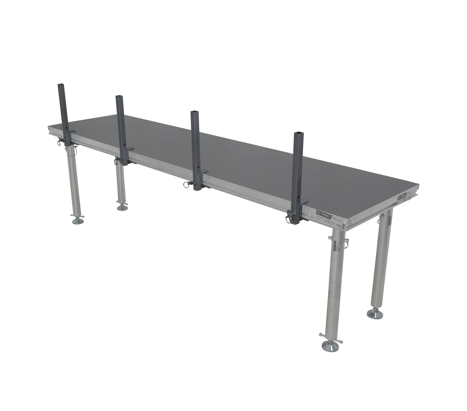 ProX XSQ-GR8FTPRO MK4 8 Ft Professional Single Guard Rail for StageQ Portable Stage Platform