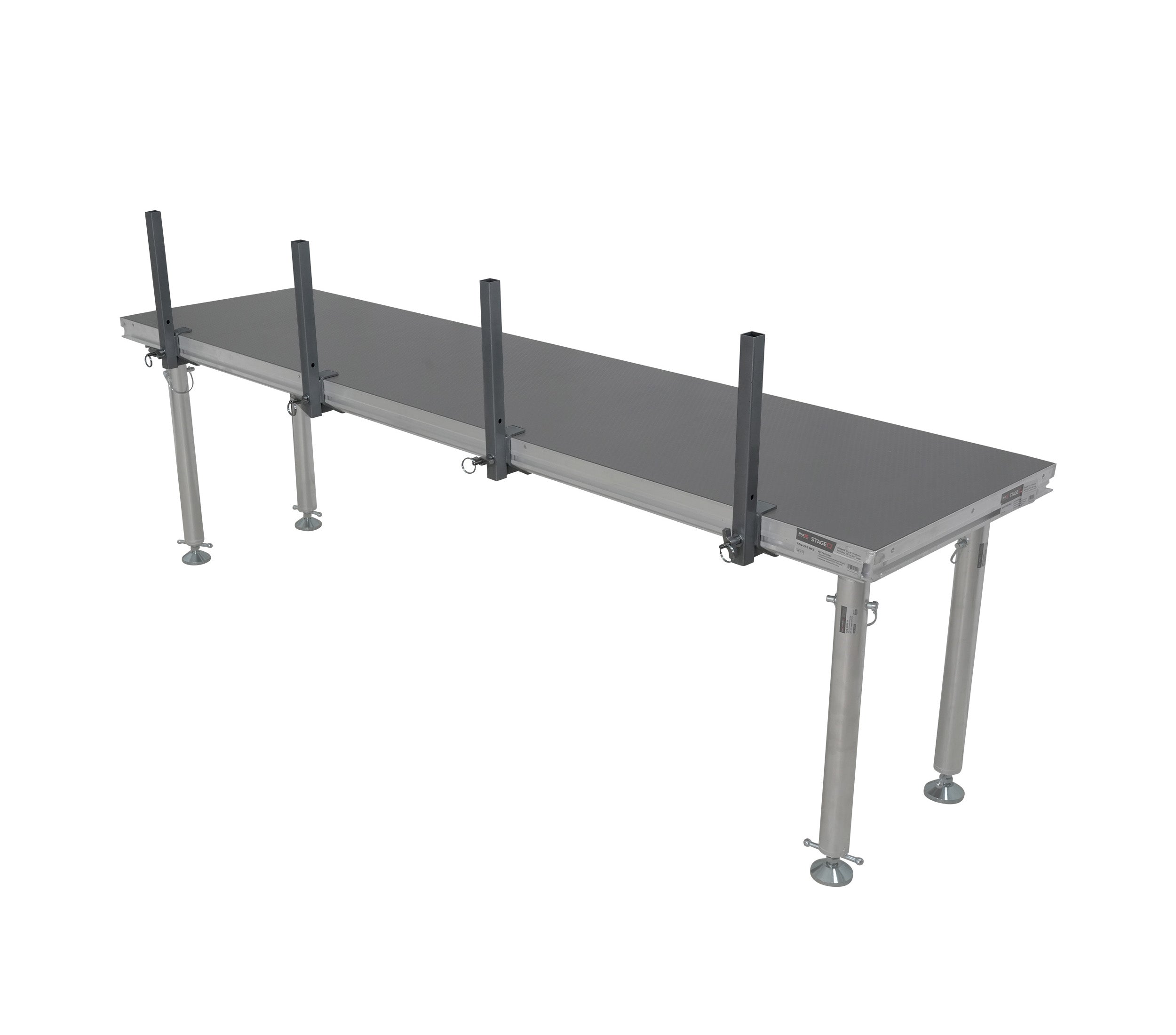 ProX XSQ-GR8FTPRO MK4 8 Ft Professional Single Guard Rail for StageQ Portable Stage Platform