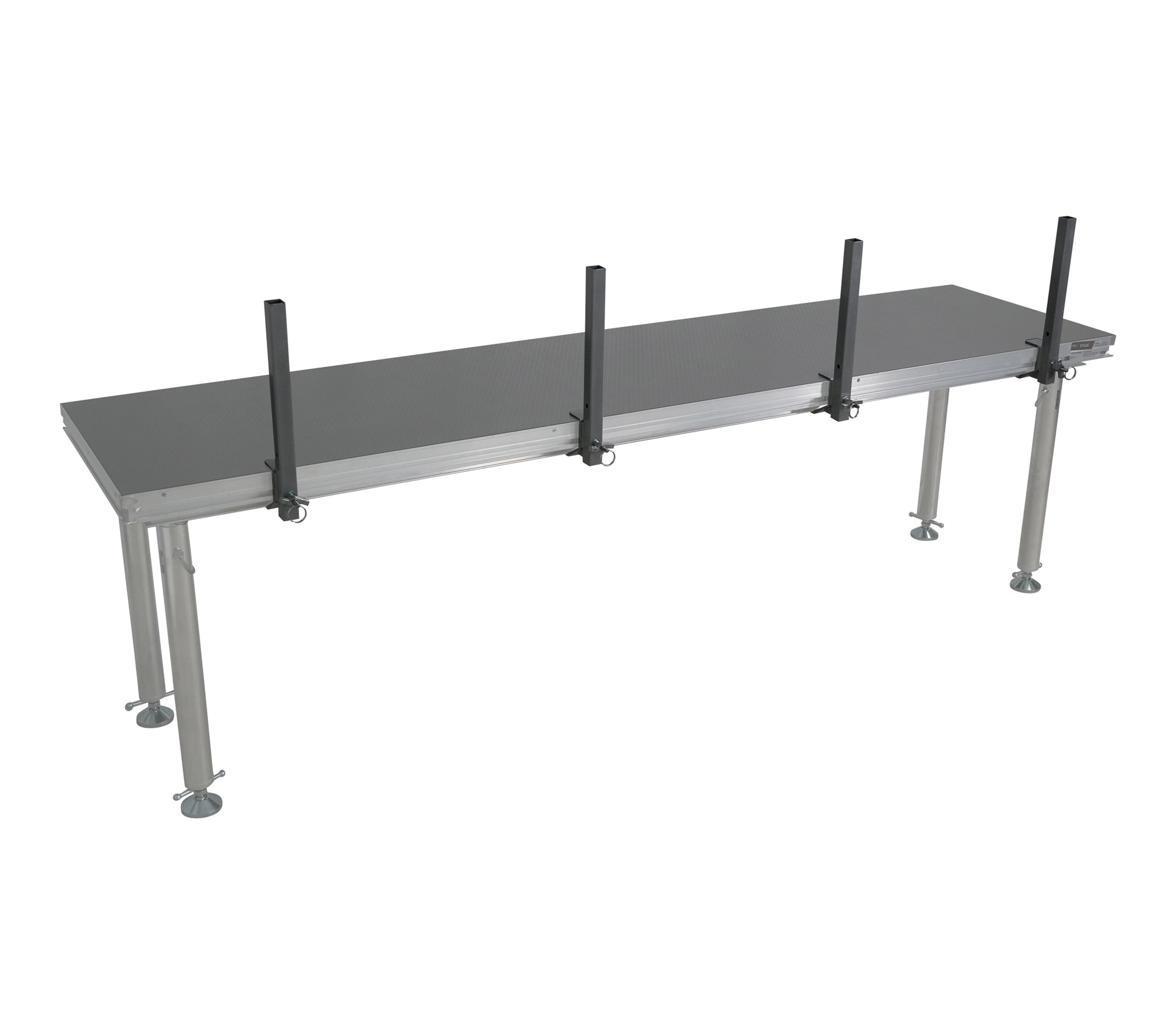 ProX XSQ-GR8FTPRO MK4 8 Ft Professional Single Guard Rail for StageQ Portable Stage Platform