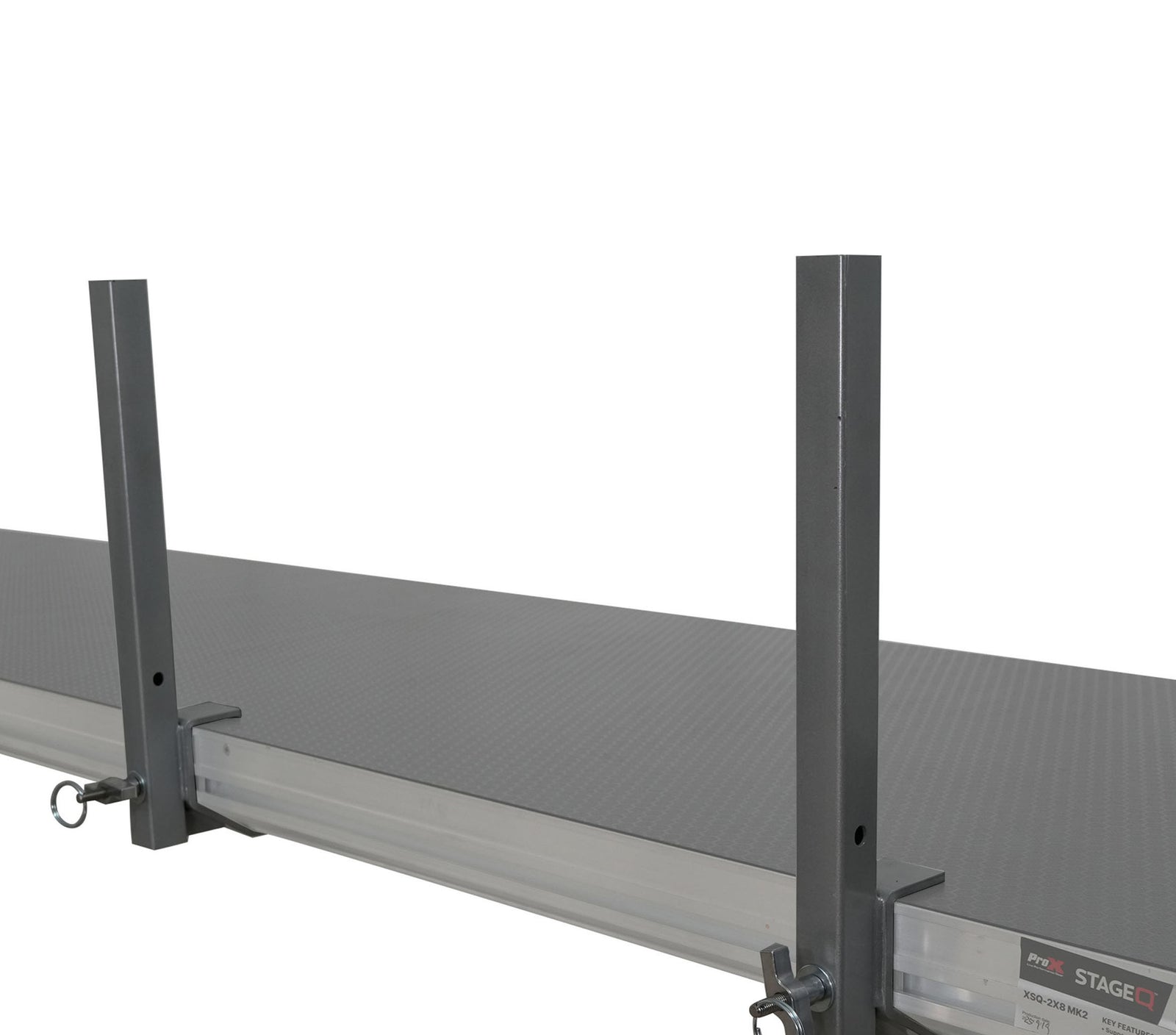 ProX XSQ-GR8FTPRO MK4 8 Ft Professional Single Guard Rail for StageQ Portable Stage Platform