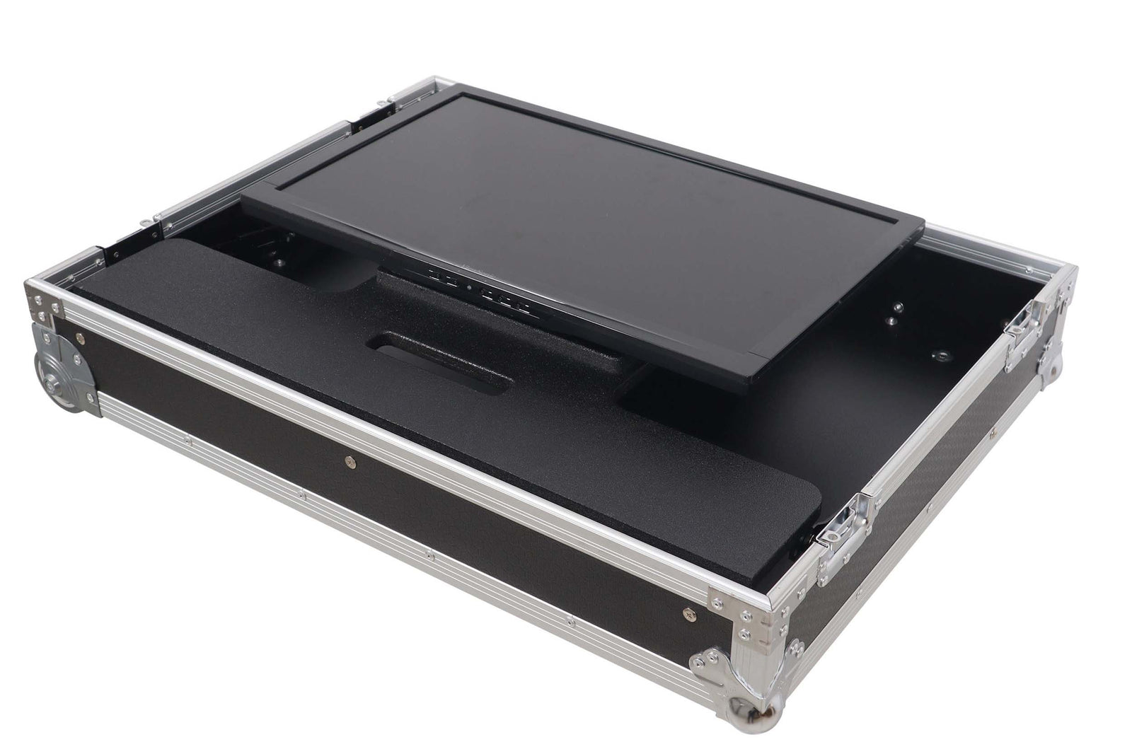 ProX XS-TV32FMW 32" LED Floor Monitor ATA Road Case with Adjustable Tilt and Low-Profile Wheels