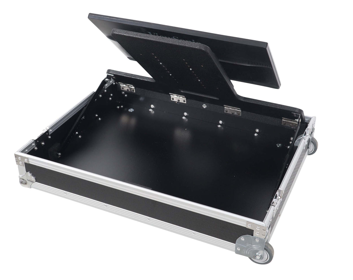ProX XS-TV32FMW 32" LED Floor Monitor ATA Road Case with Adjustable Tilt and Low-Profile Wheels
