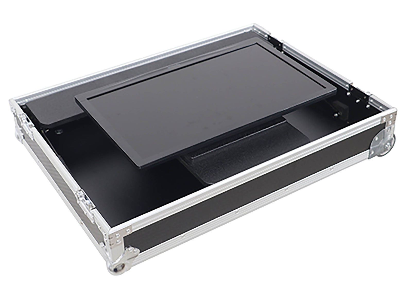 ProX XS-TV32FMW 32" LED Floor Monitor ATA Road Case with Adjustable Tilt and Low-Profile Wheels
