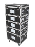 ProX XS-UTL2430TIER5 TruckPax 5-Tier Utility ATA Flight Case with Dividers and 4" Casters