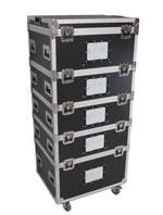 ProX XS-UTL2430TIER5 TruckPax 5-Tier Utility ATA Flight Case with Dividers and 4" Casters