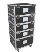 ProX XS-UTL2430TIER5 TruckPax 5-Tier Utility ATA Flight Case with Dividers and 4" Casters