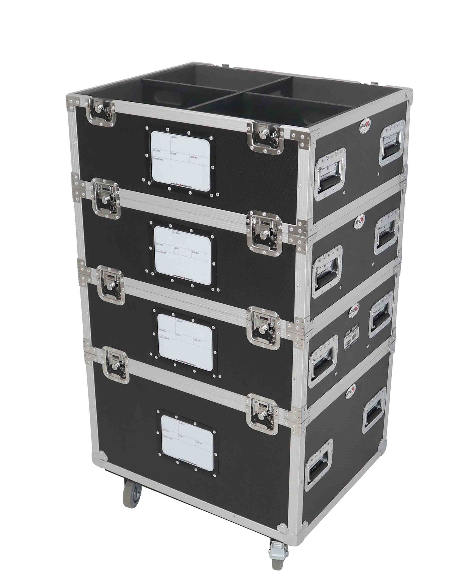 ProX XS-UTL2430TIER5 TruckPax 5-Tier Utility ATA Flight Case with Dividers and 4" Casters