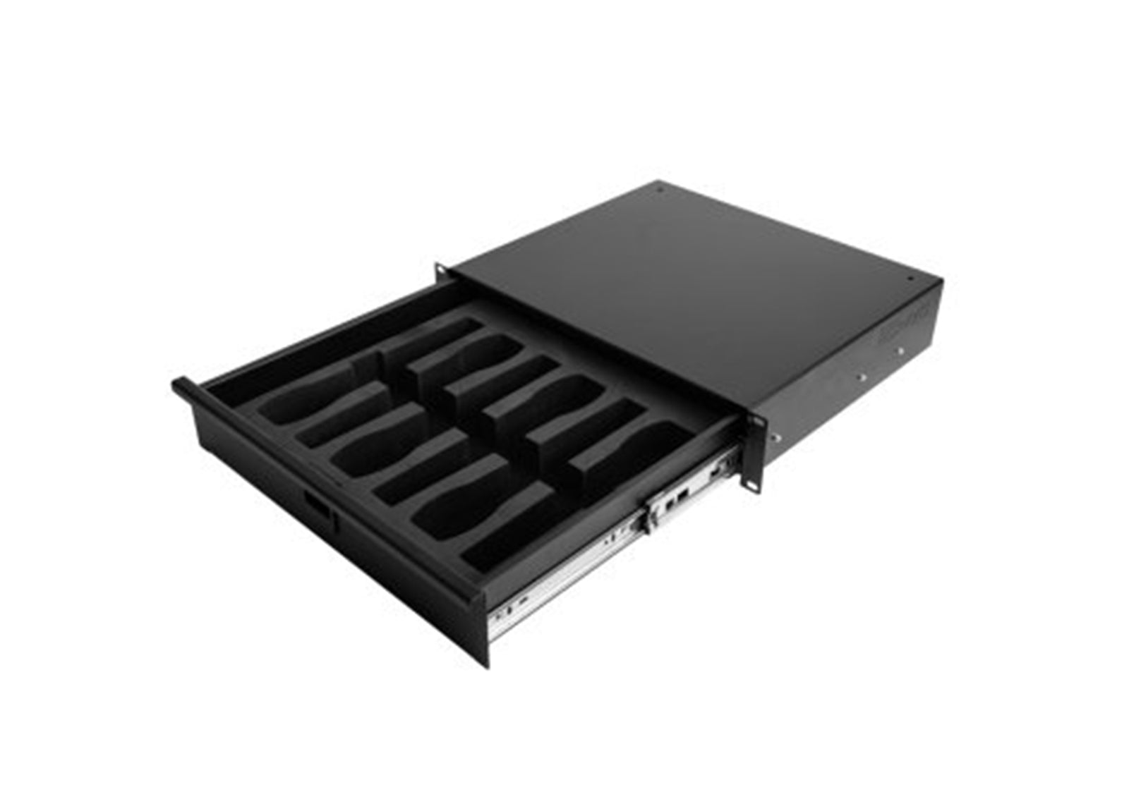 Gator Rackworks GRW-DRWHANDHELD6, 2U Rack Drawer for Six Wireless Microphones