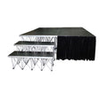 ProX XSQ-SKIRT8 Portable Stage Skirt 8" × 8ft - Black