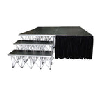ProX XSQ-SKIRT8 Portable Stage Skirt 8" × 8ft - Black