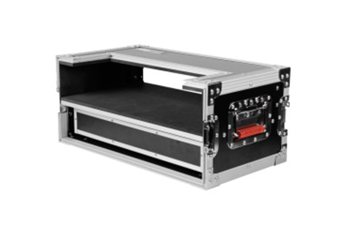 Gator GTOUR-2U-2UDR, ATA-Style 2U Rack Flight Case with 2U Storage Drawer