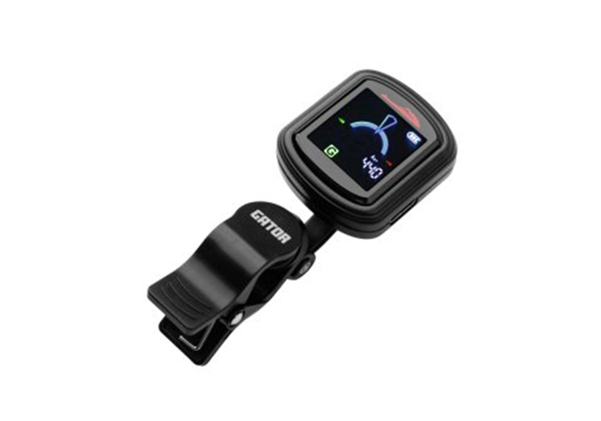 Gator Frameworks G-SCALE-CLIP, Rechargeable Clip-On Chromatic Tuner for Guitar