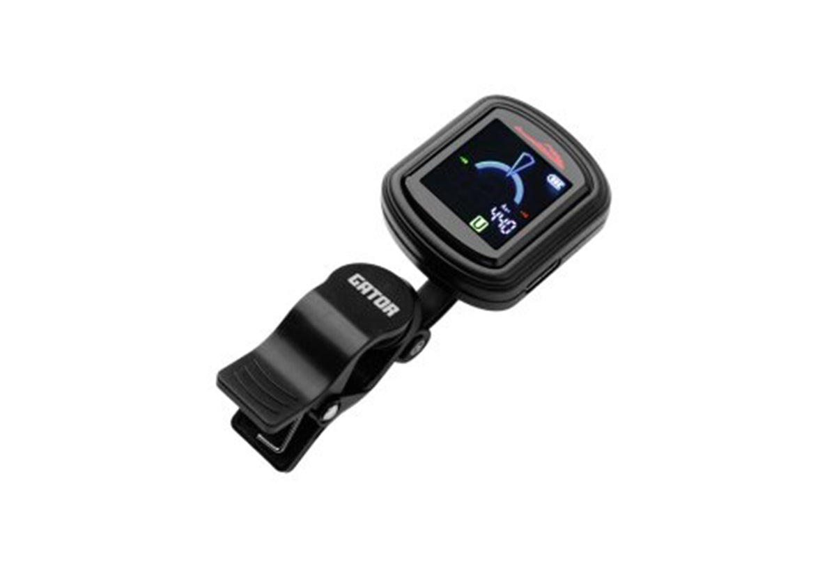 Gator Frameworks G-SCALE-CLIP, Rechargeable Clip-On Chromatic Tuner for Guitar