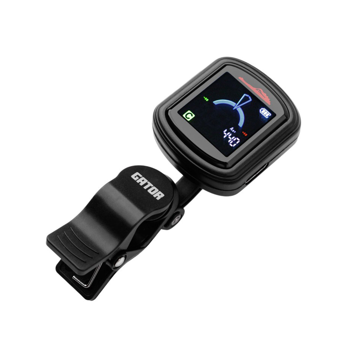 Gator Frameworks G-SCALE-CLIP, Rechargeable Clip-On Chromatic Tuner for Guitar
