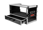 Gator Cases GTOUR-4U-2UDR, ATA-Style 4U Rack Flight Case with 2U Storage Drawer