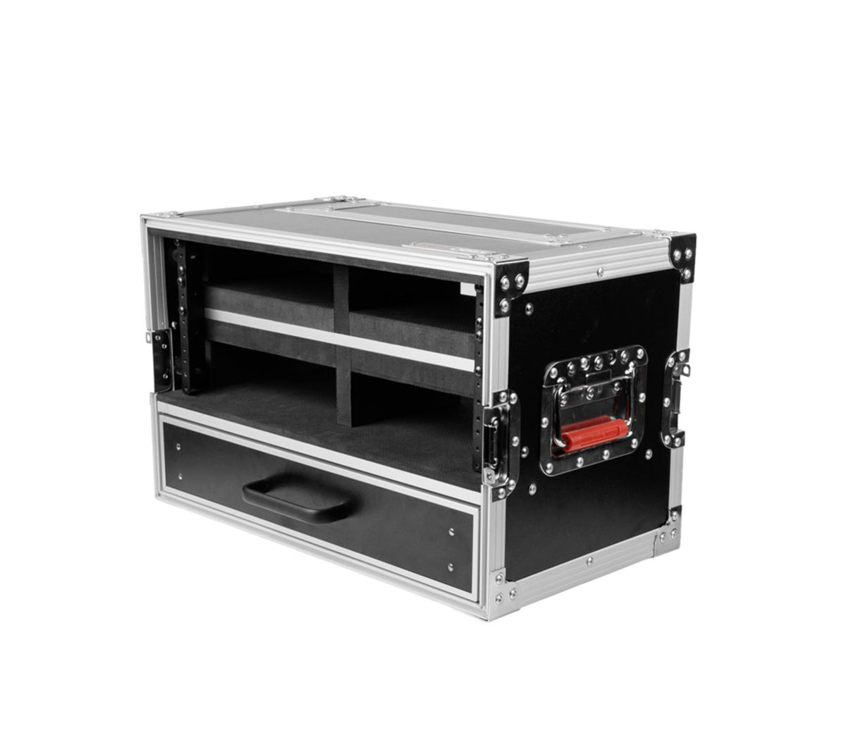 Gator Cases GTOUR-4U-2UDR, ATA-Style 4U Rack Flight Case with 2U Storage Drawer
