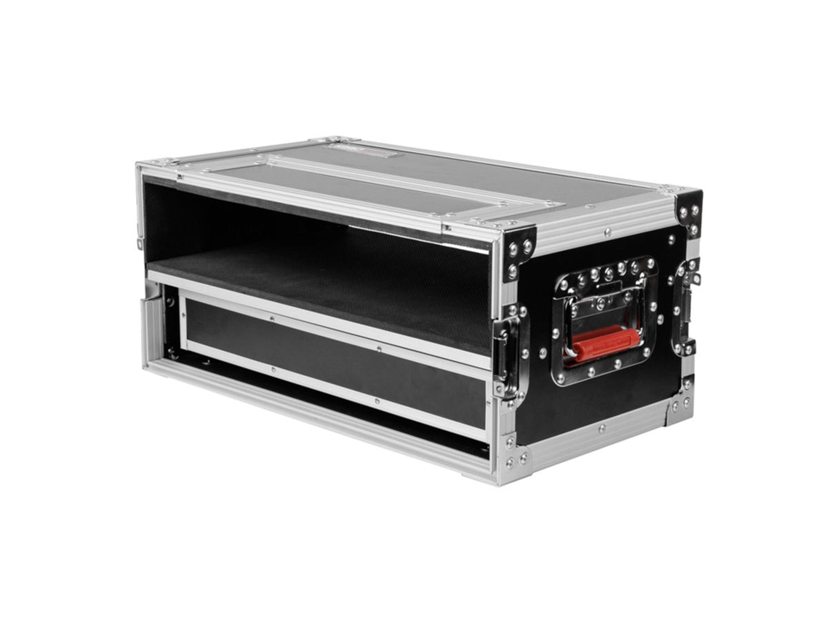 Gator GTOUR-2U-2UDR, ATA-Style 2U Rack Flight Case with 2U Storage Drawer