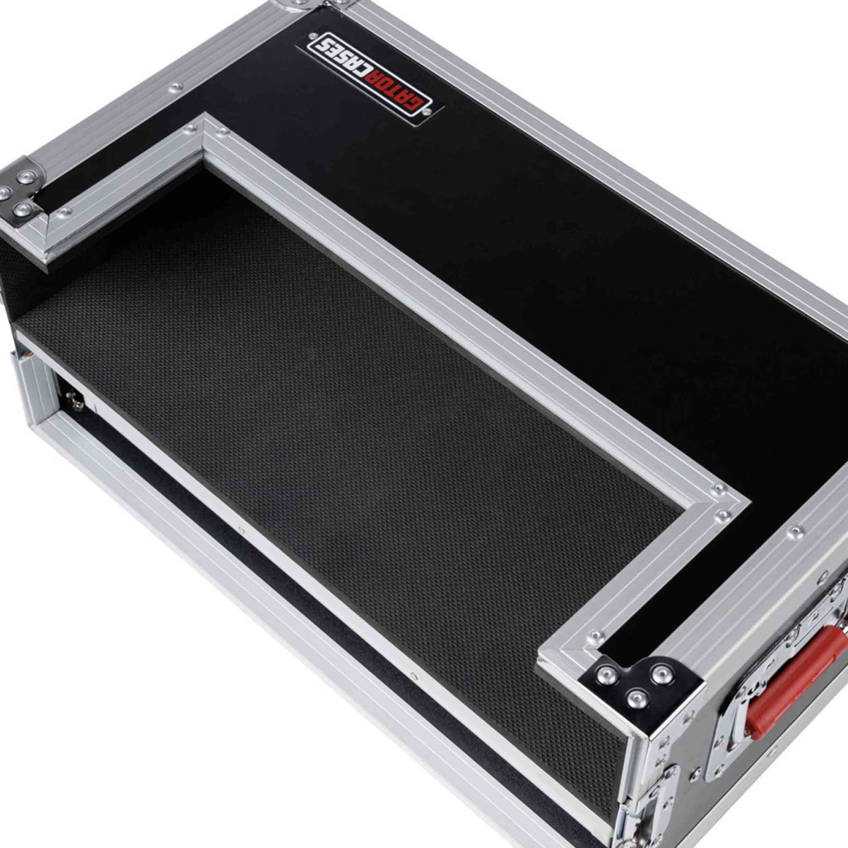 Gator GTOUR-2U-2UDR, ATA-Style 2U Rack Flight Case with 2U Storage Drawer