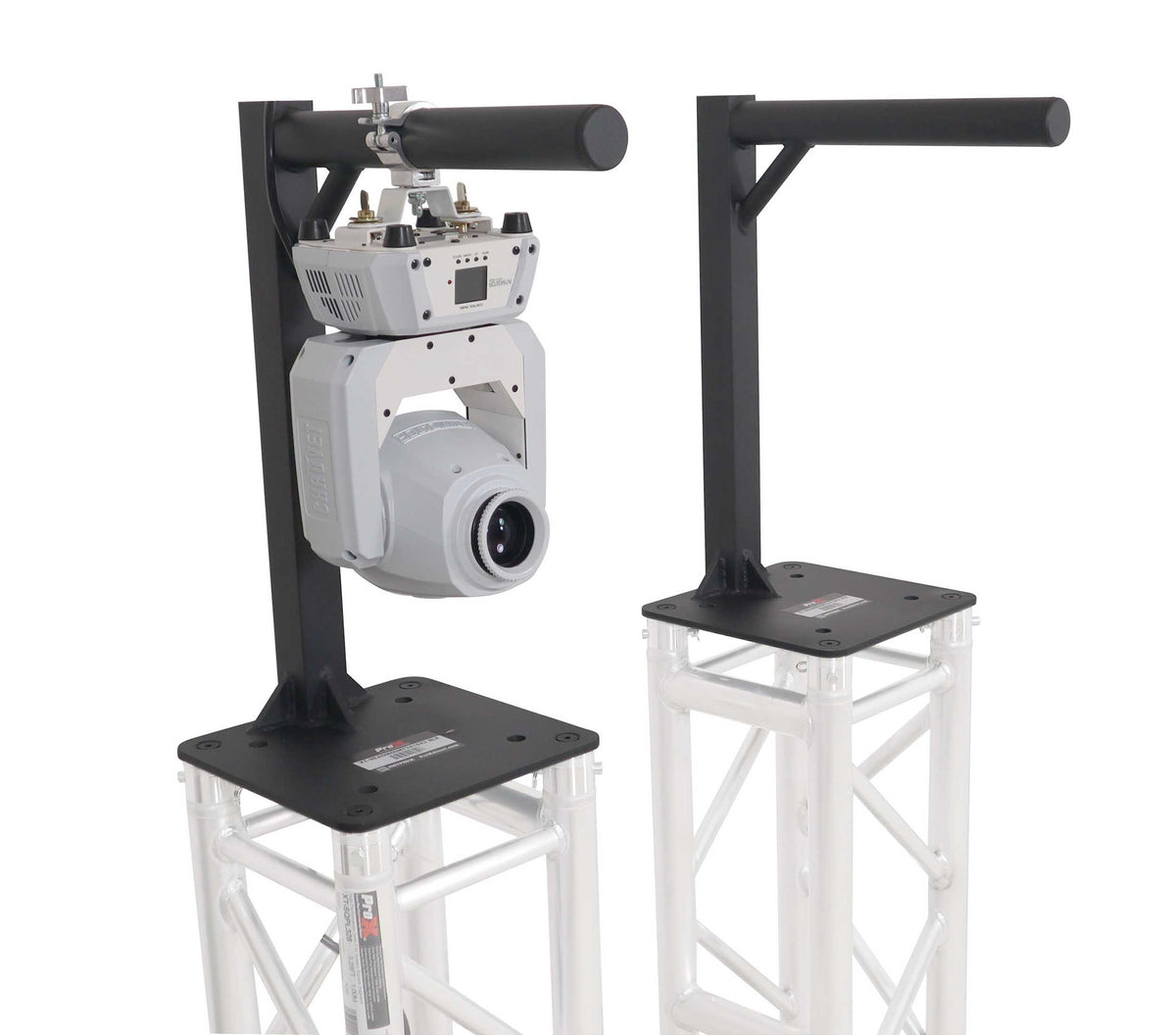 ProX XT-HEADMOUNT2416X2 BLK Set of 2 Inverted Lighting Mount Top Plates with 24 H and 16 L, 2 OD - Black