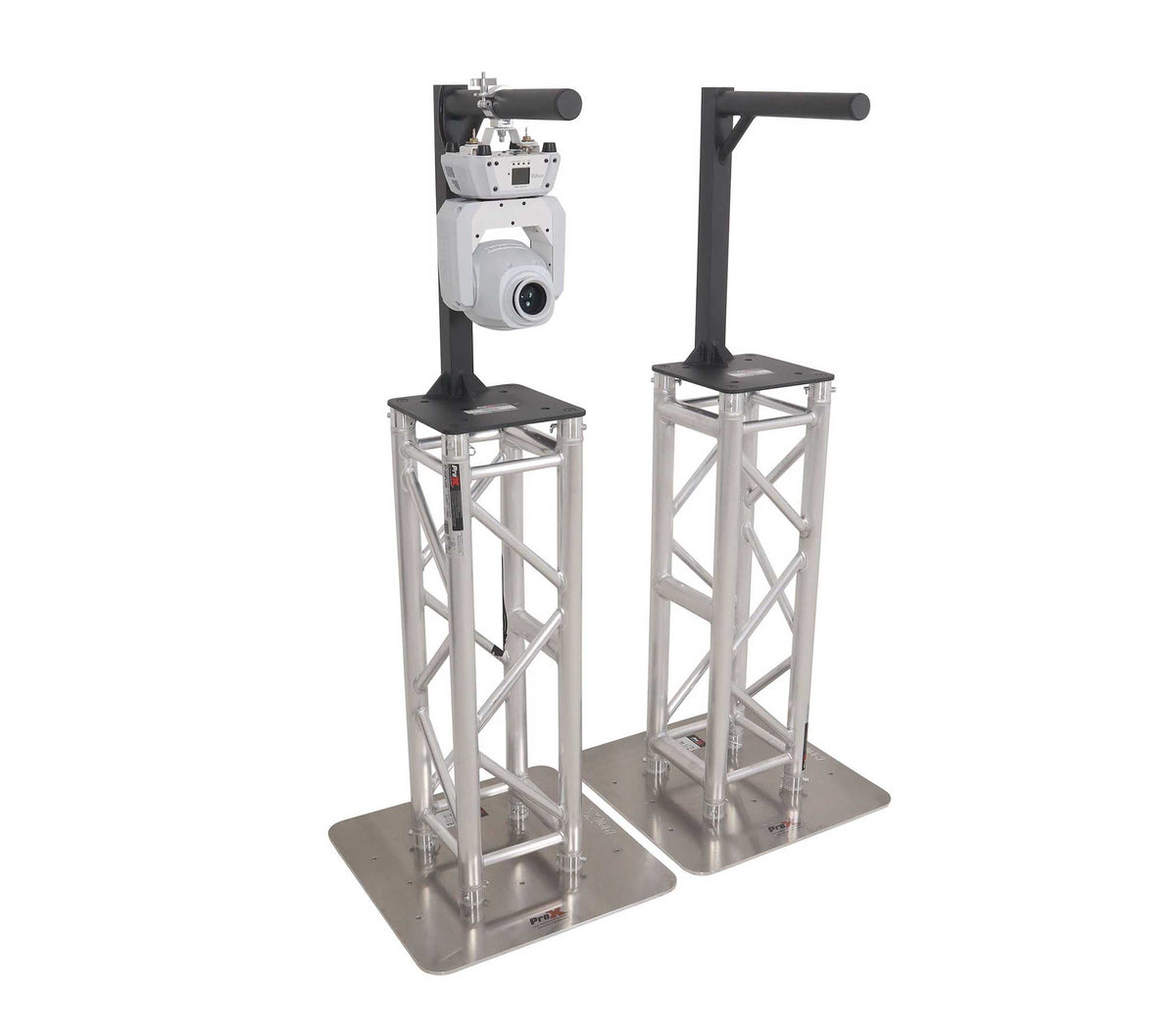 ProX XT-HEADMOUNT2416X2 BLK Set of 2 Inverted Lighting Mount Top Plates with 24 H and 16 L, 2 OD - Black