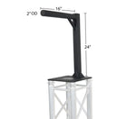 ProX XT-HEADMOUNT2416X2 BLK Set of 2 Inverted Lighting Mount Top Plates with 24 H and 16 L, 2 OD - Black