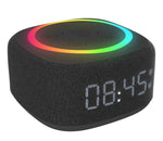 Gemini Sound BRS-180 Bluetooth Home Speaker, Night Light, 16 Sleep Sounds, LED Clock and Voice-Assistant Button - Black