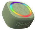 Gemini Sound BRS-180 Bluetooth Home Speaker, Night Light, 16 Sleep Sounds, LED Clock and Voice-Assistant Button - Green
